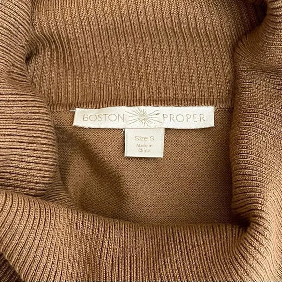 Boston Proper Fair Isle Sweater Size Small Cowl Neck Rhinestones Oversized EUC - Picture 6 of 8